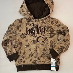 Hurley Kids Graphic Brown Hoodie